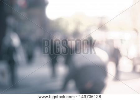 City commuters at sunset. Blurred background image for business, modile apps, and other uses.