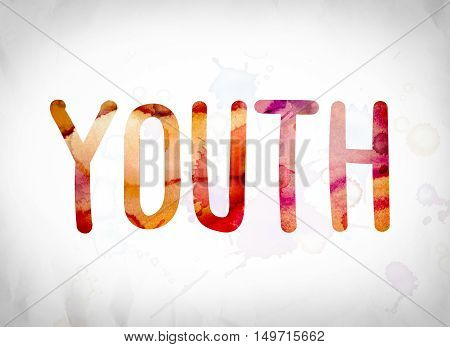 Youth Concept Watercolor Word Art