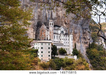Madonna della Corona the Sanctuary of Our Lady of the crown. Spiazzi Verona Veneto Italy