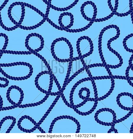 Blue curved rope pattern background vector illustration