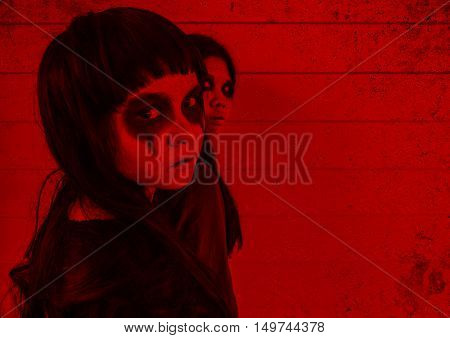 Halloween hunting,Scary background for halloween concept and book cover ideas