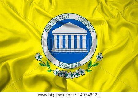 Waving Flag Of Arlington County, Virginia, Usa