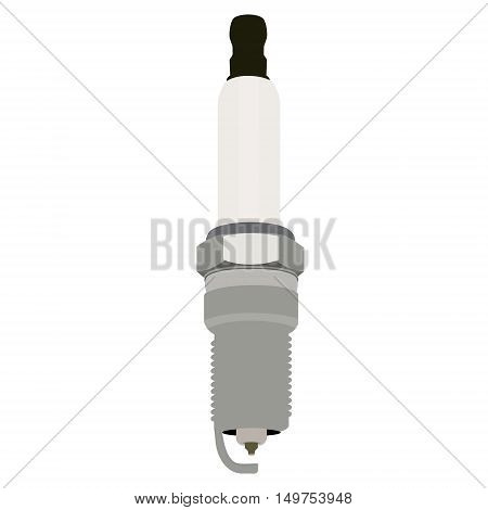 Vector illustration realistic car spark plug. Car parts. Spark-plug icon