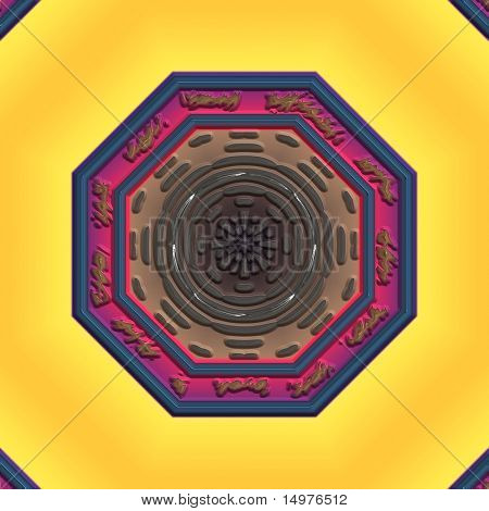 Mandala östlichen Entwurf abstrakter geometrischer Muster