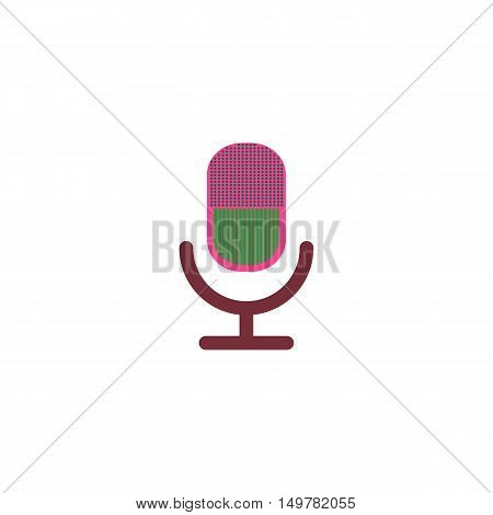 Microphone Icon Vector. Flat simple color pictogram