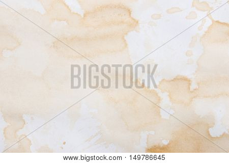 Spot from a cup of coffee on white paper / Coffee Stains Set / coffee paint stains