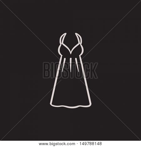 Sarafan vector sketch icon isolated on background. Hand drawn Sarafan icon. Sarafan sketch icon for infographic, website or app.