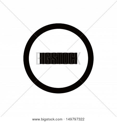 minus icon stock vector illustration flat design