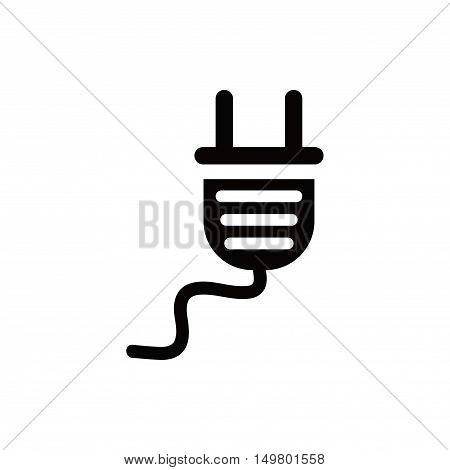 Plug vector icon stock vector illustration flat design