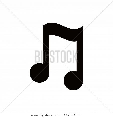 Music note icon stock vector illustration flat design