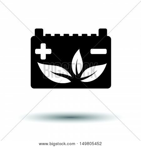 Car Battery Leaf Icon