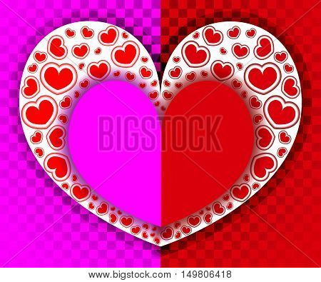 Red vector heart, icon, love, Valentine's Day, a holiday. Vector printing on paper, fabric, clothes. Decorative element for design. EPC 10