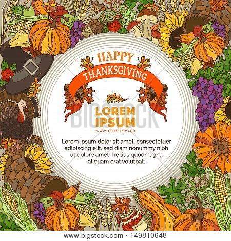 Vector Thanksgiving Background.