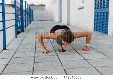 Girl During  Evening Training