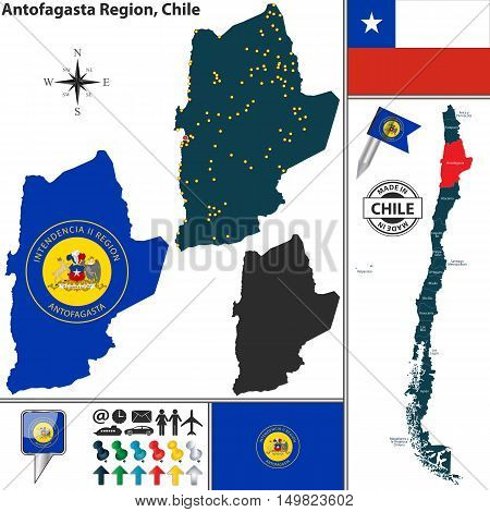 Map Of Antofagasta, Chile