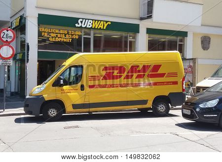 Dhl Van On The Street