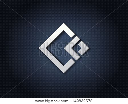 Vector icon abstract rhombus shape. Creative business symbol.