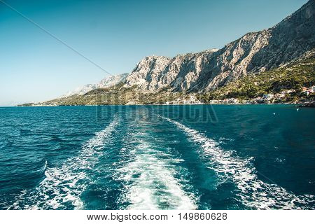 A village of Drasnice seen form a boat.