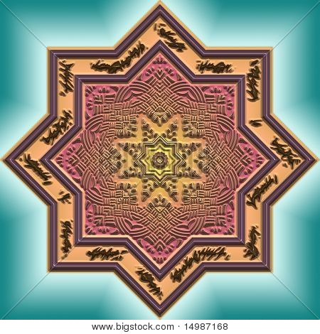 Mandala östlichen Entwurf abstrakter geometrischer Muster Clipart entwerfen