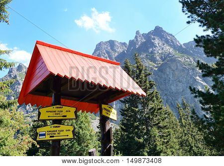 Guidepost In High Tatras