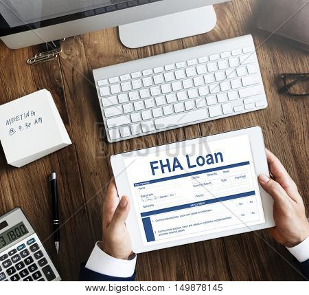FHA Loan Borrower Document Questionaire Concept