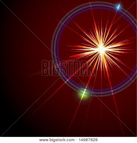 抽象镜头眩光。矢量插图。