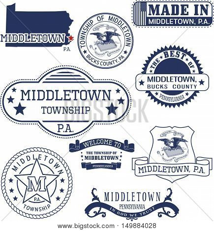Generic Stamps And Signs Of Middletown, Pa