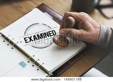 Examined Authorised Certified Verified Approve Concept