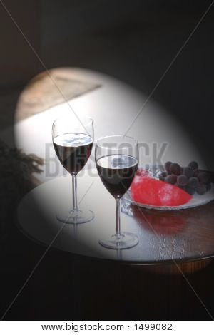 와인 글라스를 설정