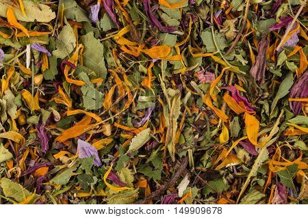 Dried Herbal Tea Leaves