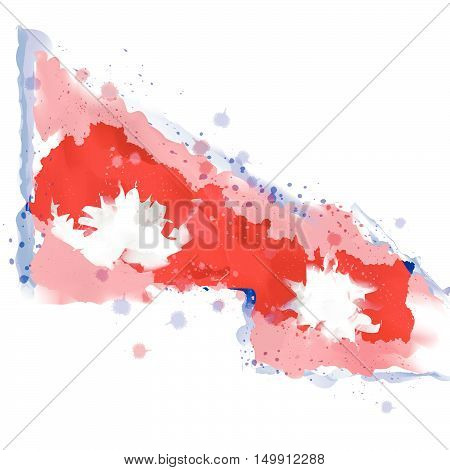 vector map of Nepal Water color paint