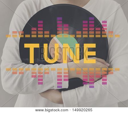 Audio Digital Equalizer Music Tunes Sound Wave Graphic Concept