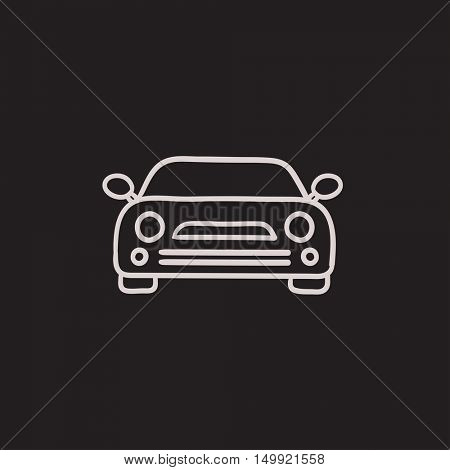 Car vector sketch icon isolated on background. Hand drawn Car icon. Car sketch icon for infographic, website or app.