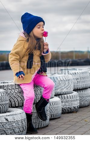 Beautiful Stylish Little Girl With Glasses