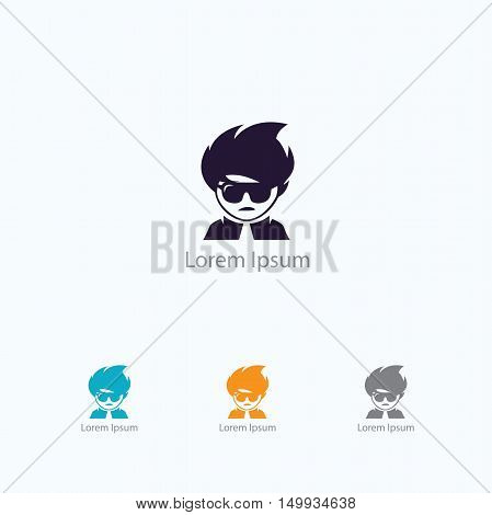 Robot logo, futuristic technology vector, kids, children logo