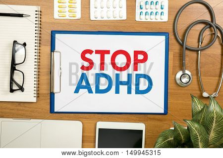 Stop Adhd Concept