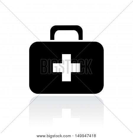 Doctor first aid case vector illustration isolated on white background
