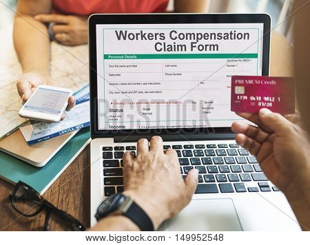 Work Injury Compensation Claim Form Concept