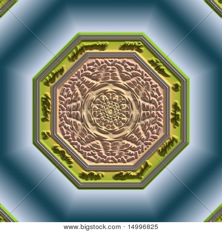 Mandala östlichen Entwurf abstrakter geometrischer Muster Clipart entwerfen