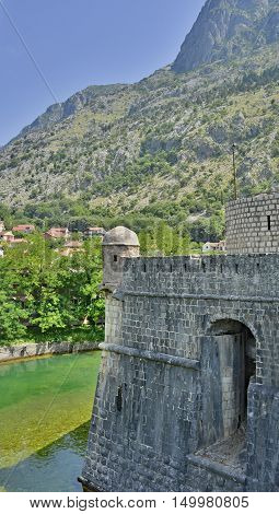 The Bembo Bastion part of Kotor's defensive city walls. Dates from 1540.