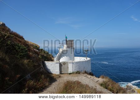 Cies Islands lighthouse in Vigo city, Spain