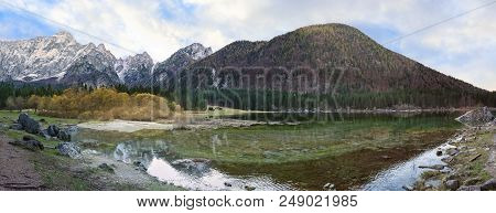 Mountains Panorama With Lake.