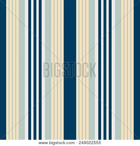 Vertical Stripes Seamless Vector Pattern. Retro Style Print Texture.