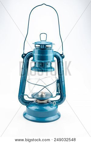 Blue Kerosene Lamp.