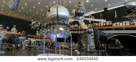Kaluga, Russia, September 17, 2017: Interior of the Cosmonautics Museum in the city of Kaluga