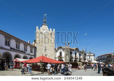 Caminha, Viana Do Castelo, Portugal, July 2015: Celebration Of The Medieval Fair In The Historic Cen