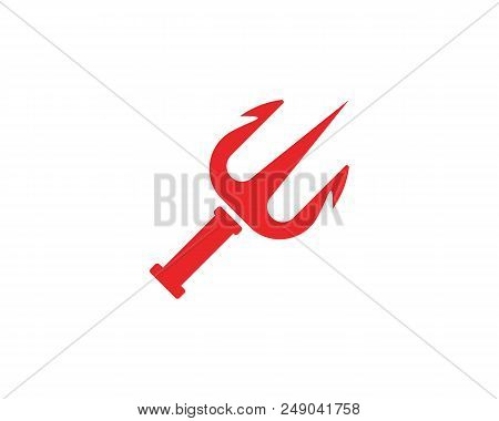 Magic Trident Red Logo And Symbols Template Vector