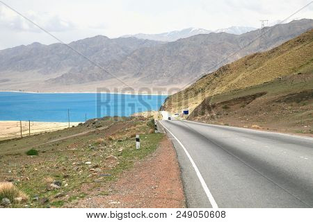 The Orto-tokoy Water Reservoir On The Way To Kochkor And Naryn City, Kyrgyzstan