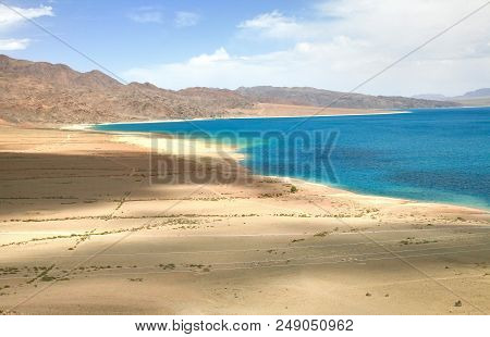 The Orto-tokoy Water Reservoir On The Way To Kochkor And Naryn City, Kyrgyzstan
