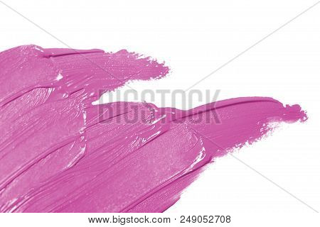 Smear Paint Or Cream Isolated On White Background. Cosmetic Texture